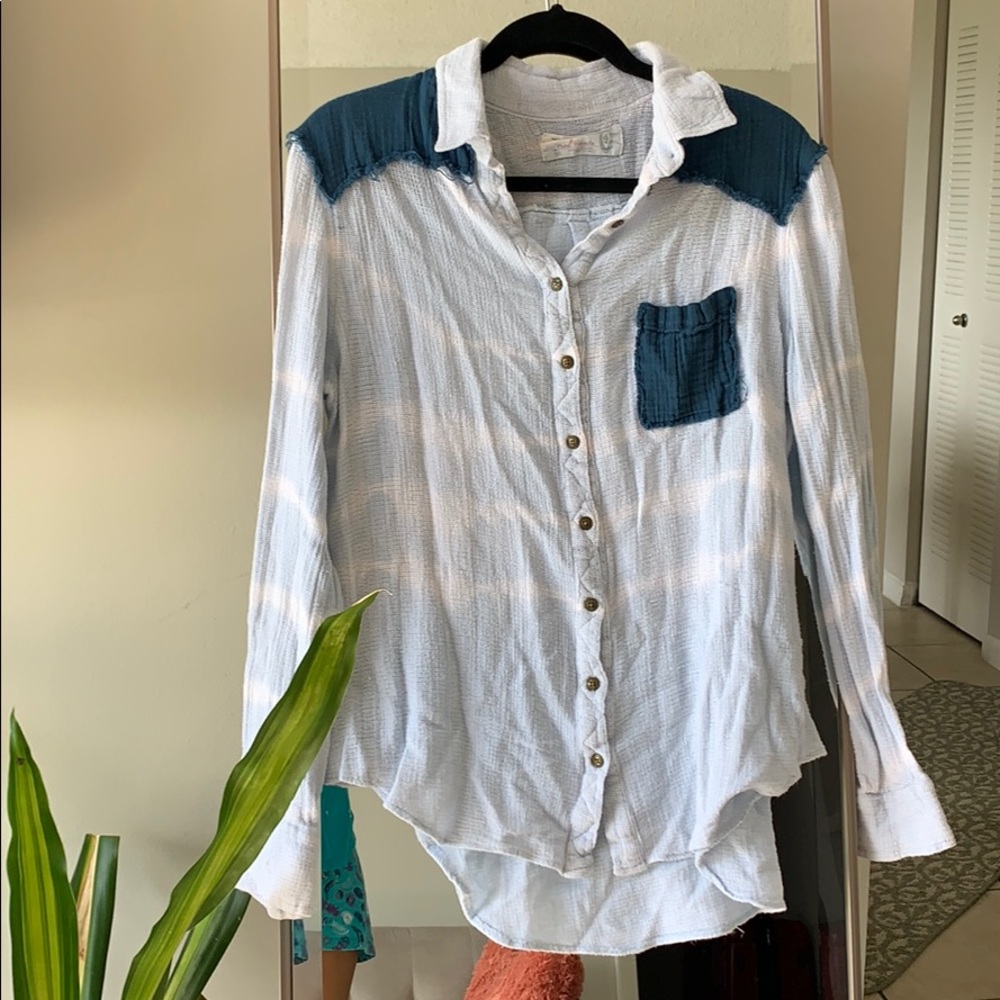 Free People Artisan De Luxe Top  TIE DYE